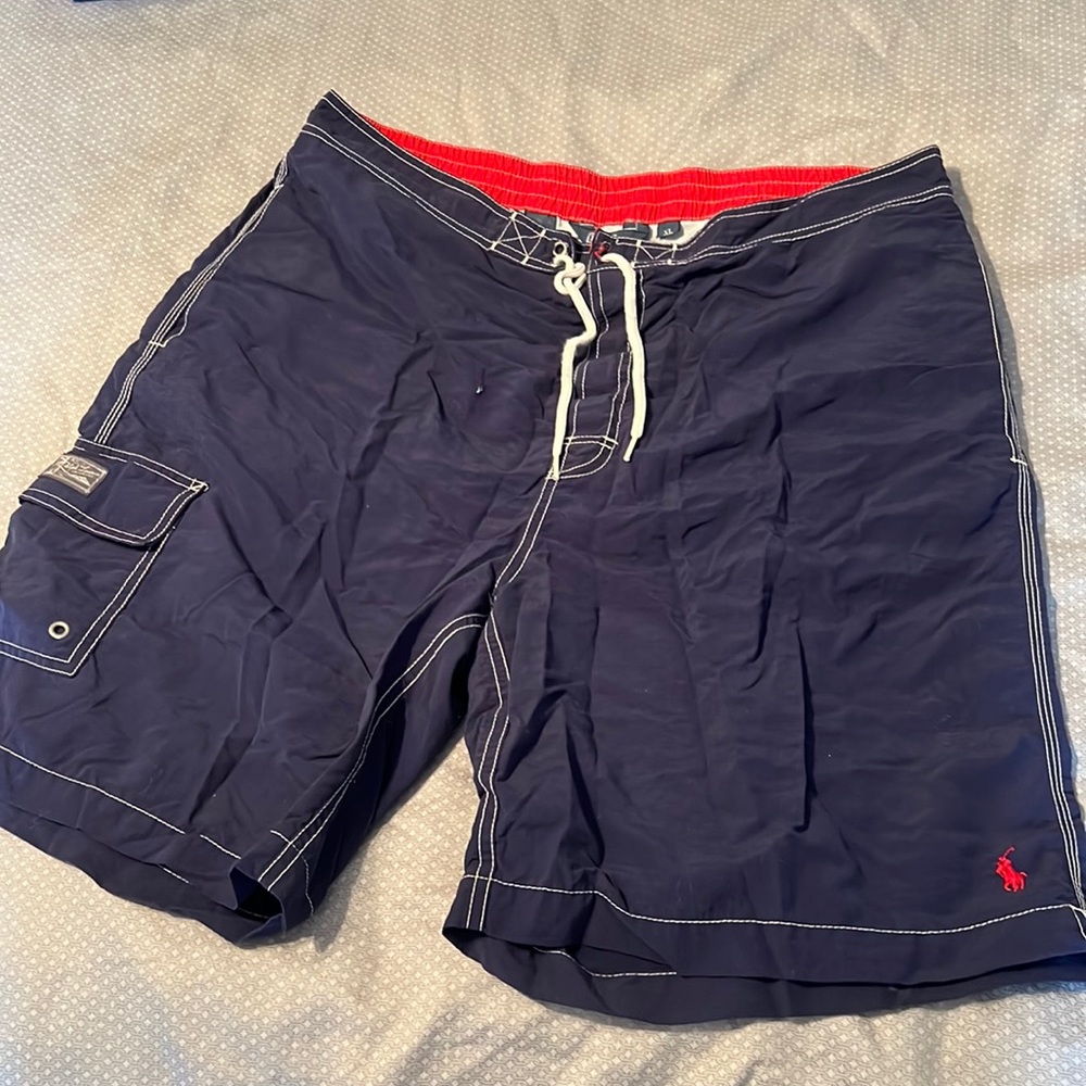 Polo by Ralph Lauren Swim Trunks 8” inseam Cargo pocket+ 2 meshlined side pocket